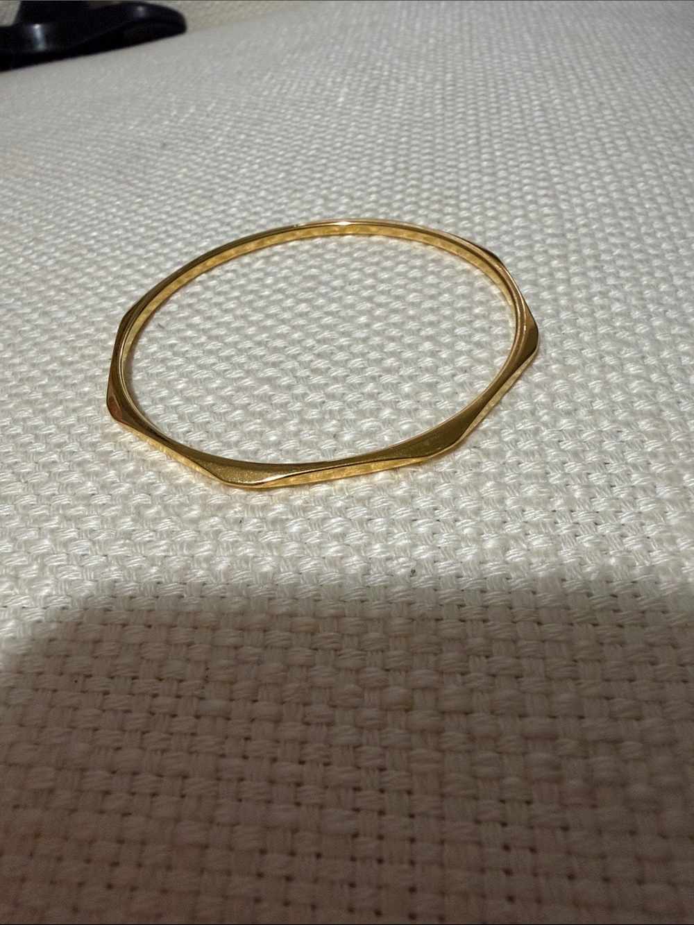 Monet Gold Faceted Stackable Bangle Bracelet